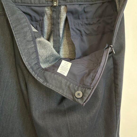 Talbots Dark Denim Capris With Lace-up Detail at Ankle Size; Side Zip, 14 Petite - Picture 10 of 10